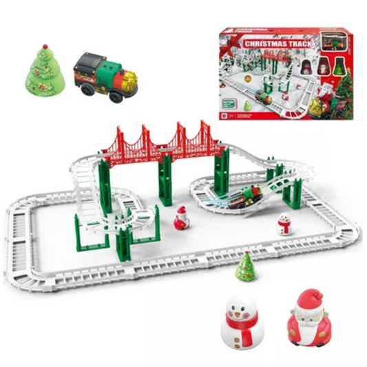 Tren de navidad con puente